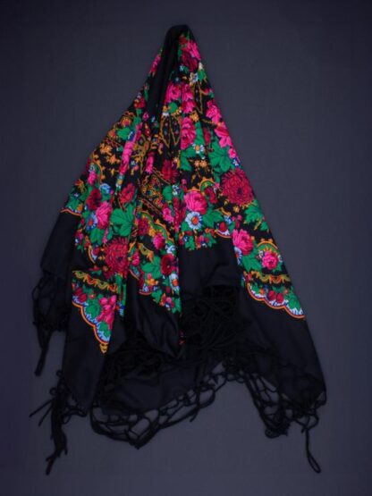 Folk scarf black