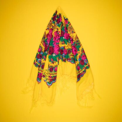 Folk scarf yellow