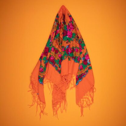 Folk scarf orange